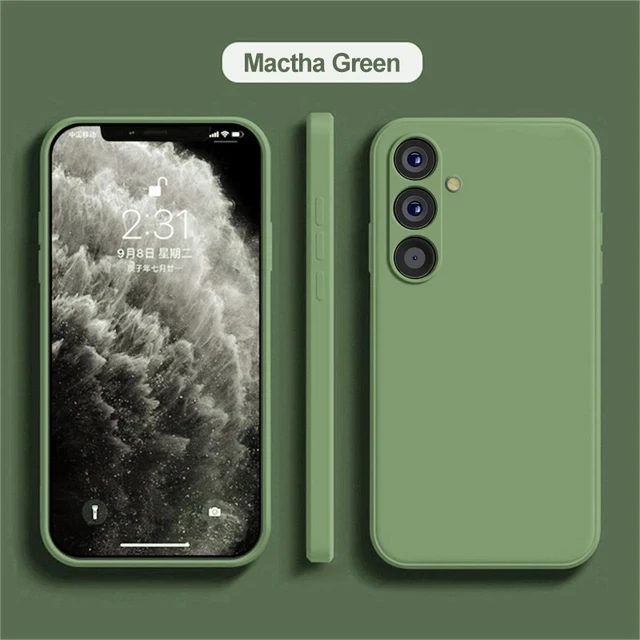 thumbnail image 1 of Galaxy S24 23 23 22 21 Liquid Silicon Phone Case For Samsung Galaxy S24 Plus S23 Ultra S22 S20 FE A54 53 Soft Shockproof Cover, 1 of 5