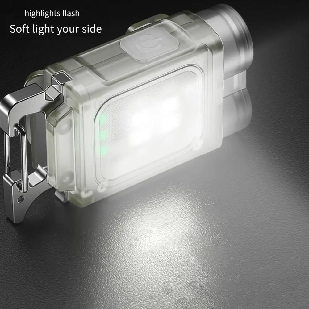 

Перезаряжаемый компактный перезаряжаемый мини-фонарик для ключей с открывалкой для бутылок, портативный карманный светодиодный фонарик для повседневного использования