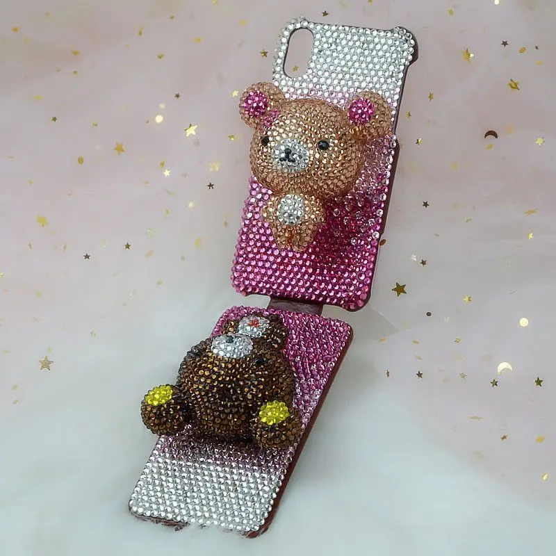 Rhinestone Bling Crystal Phone Case Chain For iPhone 11 12 13 14 Pro Max X Xs XR 7 8 Plus SE 2 3 10 Transparent Bumper Cover