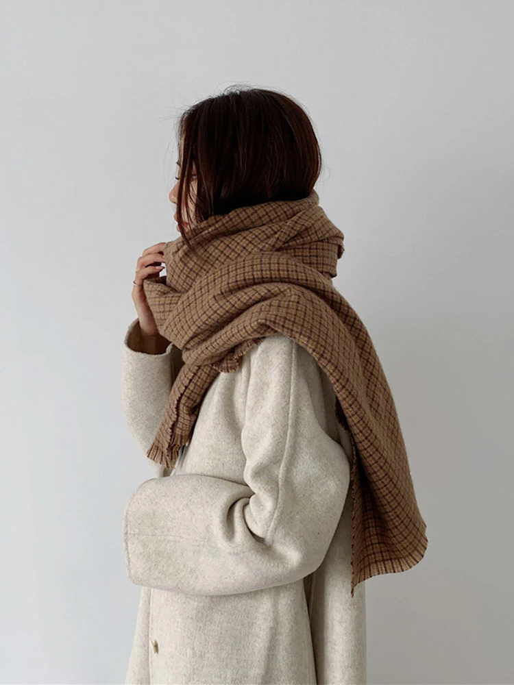 Sciarpa Colorata Calda Invernale In Lana Di Lana Di Lana Di Lana Di Lana Da Donna - Foto 12