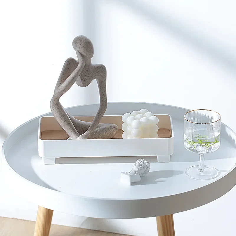 Nordic Style Modern Decorative Trays Home Decor Storage Organizer Storage Box Table Vase Aromatherapy Stand Candlestick Stand 6
