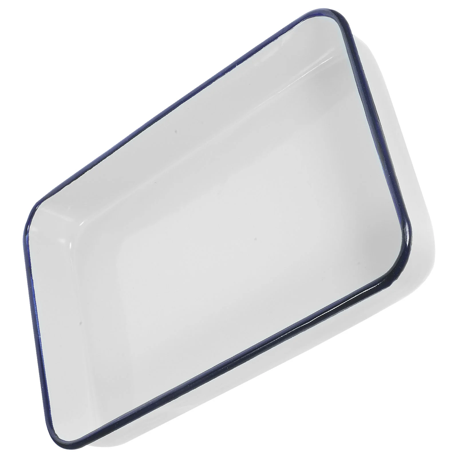 

Enamel Baking Pan Enamelware Roasting Pan Oblong Cake Pan Enameled Steel Baking Dish Lasagna Pan Rectangular Serving Tray