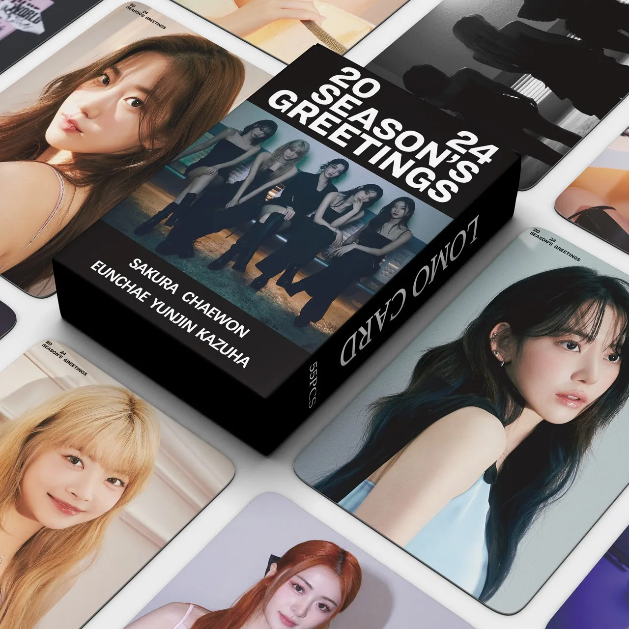 

Новинка, альбом Kpop LE SSERAFIM для девочек Сакура Ким чевоном, фотооткрытки для девочек, фотооткрытки, фотооткрытки для поклонников, коллекционный подарок, 55 шт./набор