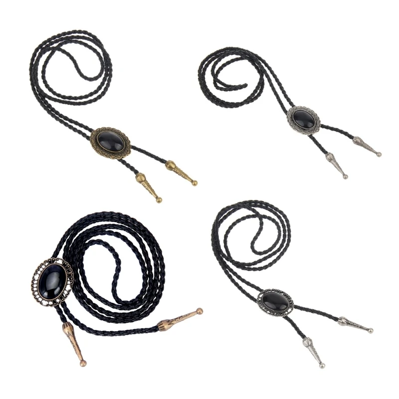 

Moranse Bolo Tie Necklace Western Bolo Tie Cowboy Natives American Bolo Tie Dropship