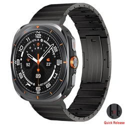 Premium Quick Release Titanium Metal Watch Strap Bracelet - Galaxy 7 Ultra 47mm (Grey - Quick Fit)