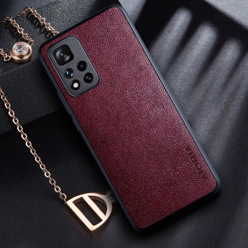 iphone waterproof bag Case for Xiaomi Redmi Note 11 Pro Plus 11S 11T 5G 11E Pro Retro business PU leather Skin design cover for redmi note 11 pro case iphone pouch Cases & Covers