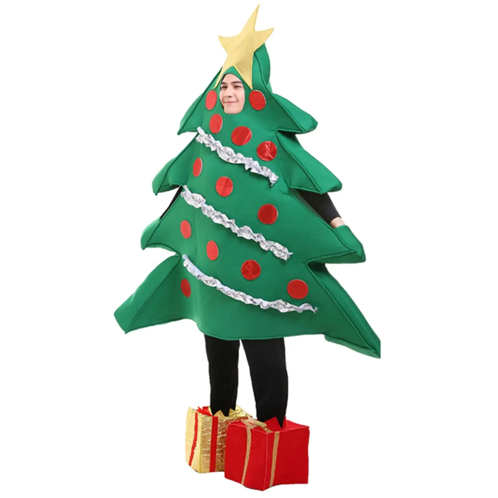 Albero di natale Costume Cosplay adulti regalo copriscarpe vestito vestiti  divertenti per festa mascherata Costume di ruolo gioco di natale -  AliExpress, image size:1600x1600