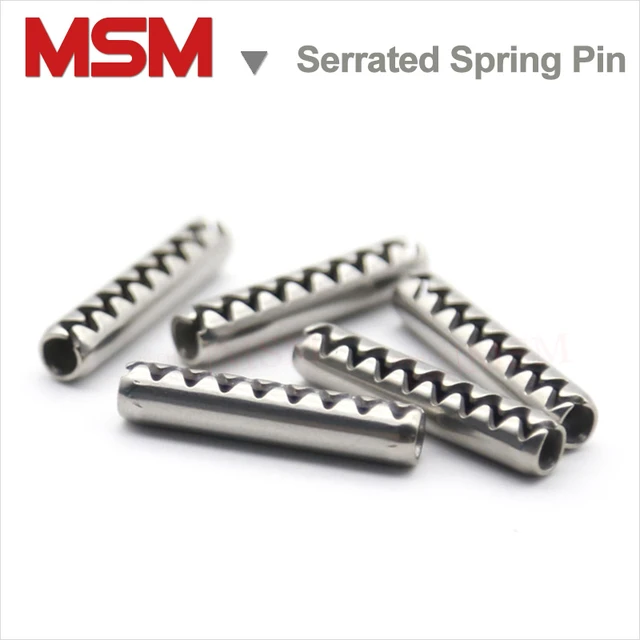 20pcs Serrated Spring Pins M1.5 M2 M2.5 M3 Stainless Steel Elastic