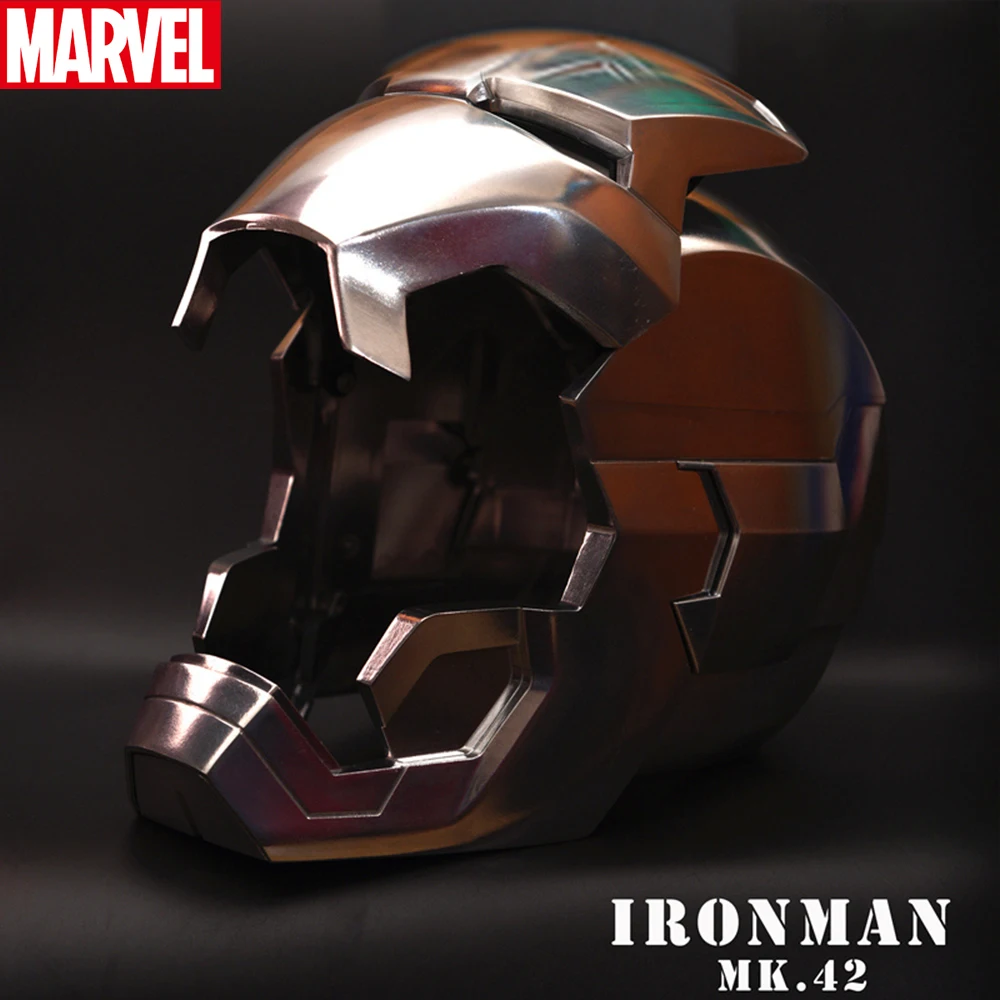 Marvel žehlička muž helma 1:1 MK42 LED lehký nahoře ironman maska manual/electronic superhrdina cosplais helma pro narozeniny vánoce dar