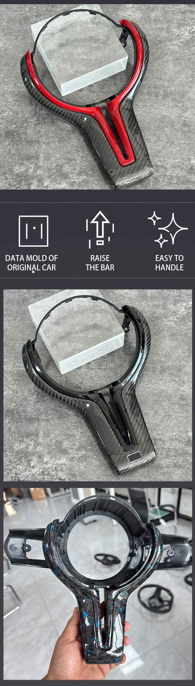 Multi color optional steering wheel cover suitable for BMW M Series F80 F82 F10