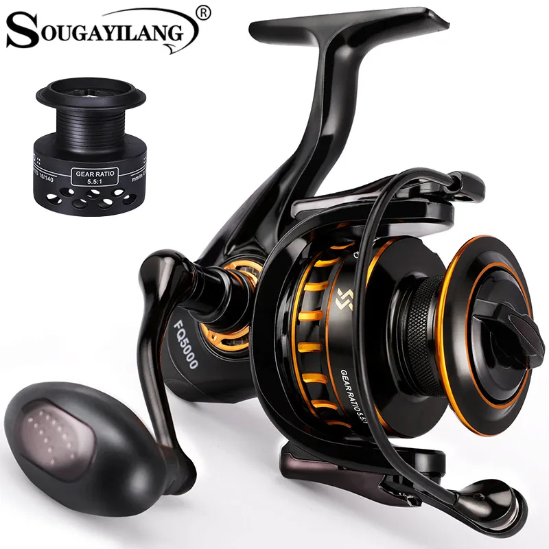 Sougayilang Fishing Reel Metal Spool Anti corrosion Spinning Reel for