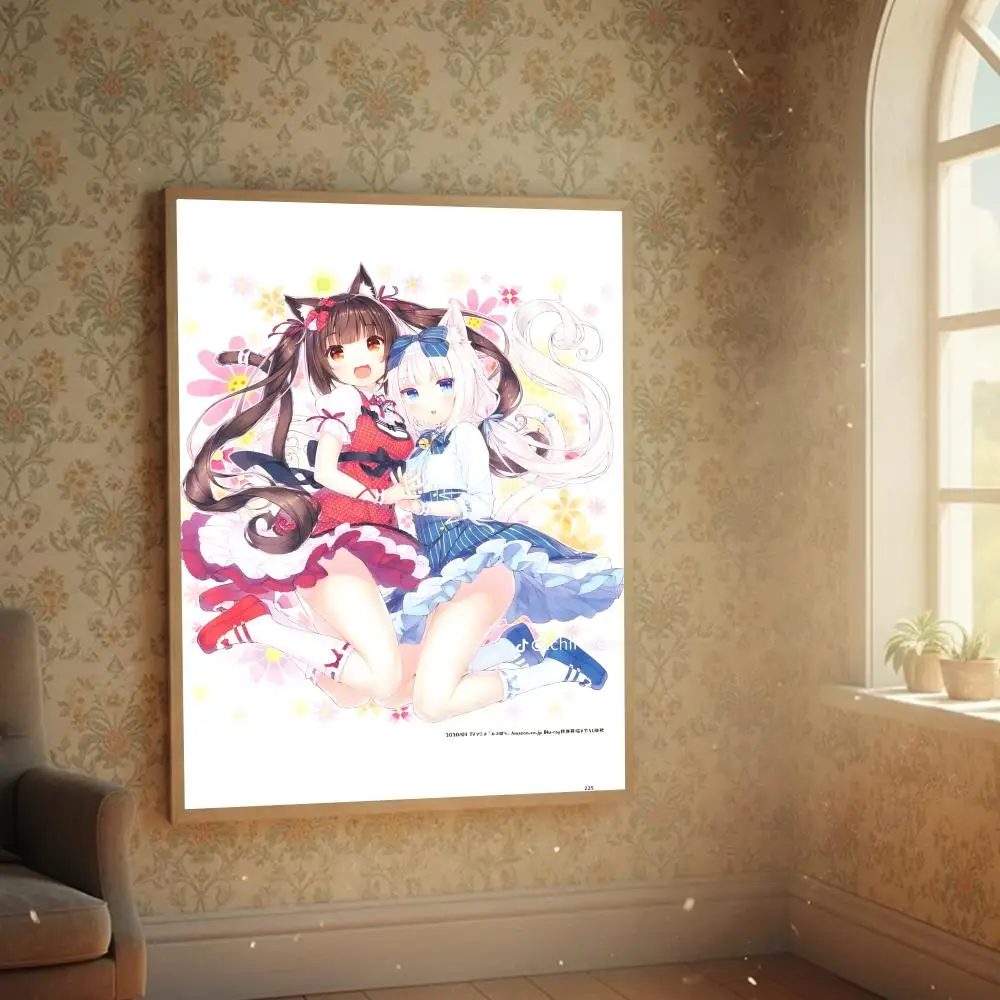 Poster Home selbstklebender, wasserfester Wandaufkleber, ästhetische Dekoration für Wohnzimmer, Schlafzimmer und Bar A-Nekopara – Detail 6