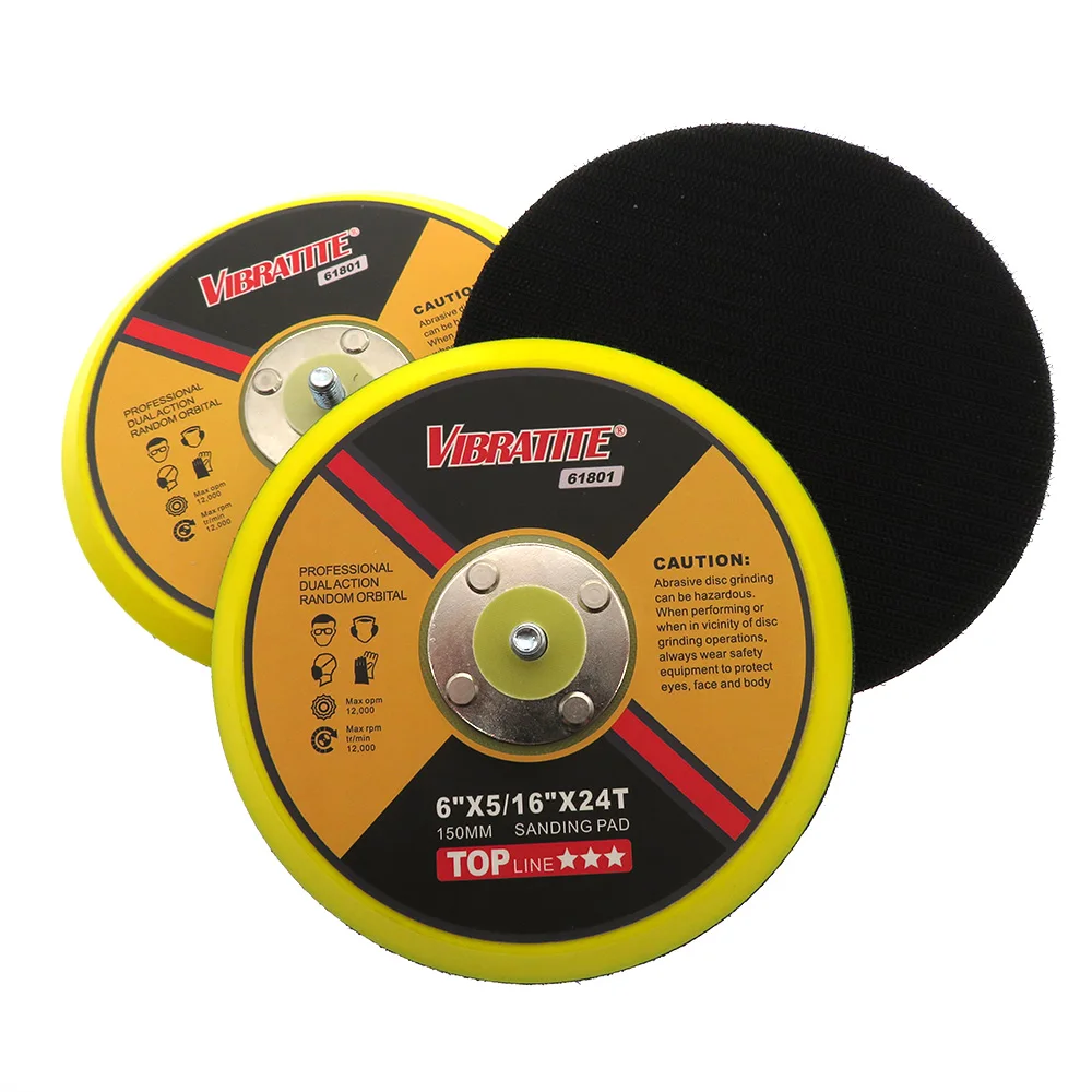 6 Inch 150mm DA Sanding Pad Sander Backing Pad 5/16"-24 Thread Hook and Loop Power Tools Accessories images - 6