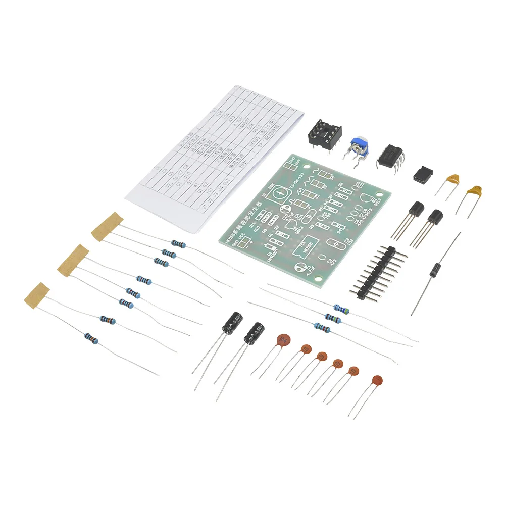 Signal Generator Kit Signal Generator Waves Resonance Generator DC 6-12V NE555 Pulse Generator Module Sine/Triangle/Square Wave generator multi-channel Waveform Signal Generator DIY Kit signal generator kit signal generator waves resonance generator