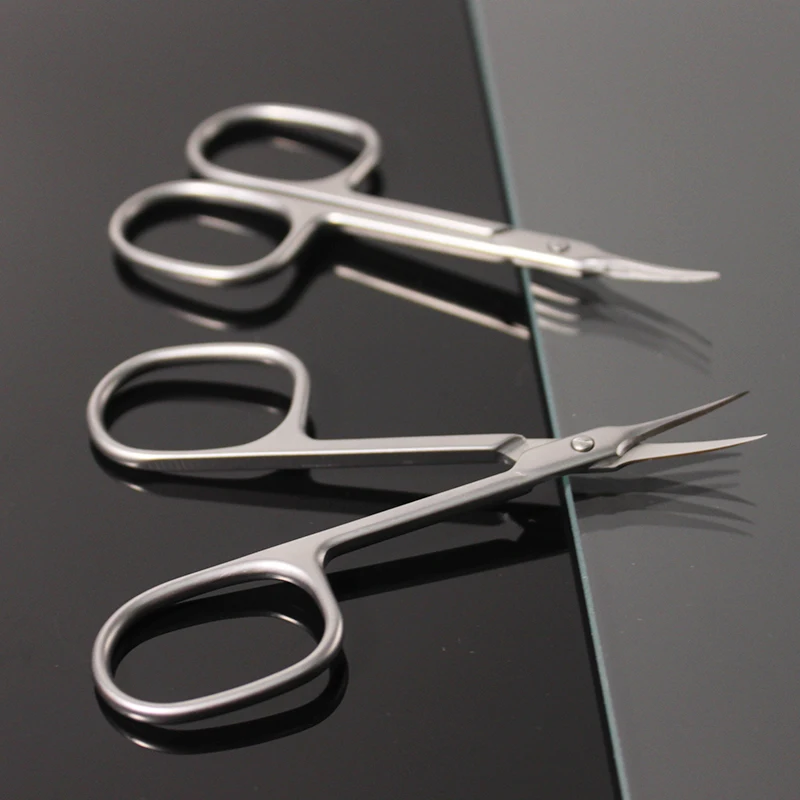 

Cuticle Scissors Extra Fine for Manicure and Pedicure Curved Blade Small Nail Scissors Precise Pointed Tip for Eyebrow Eyelash