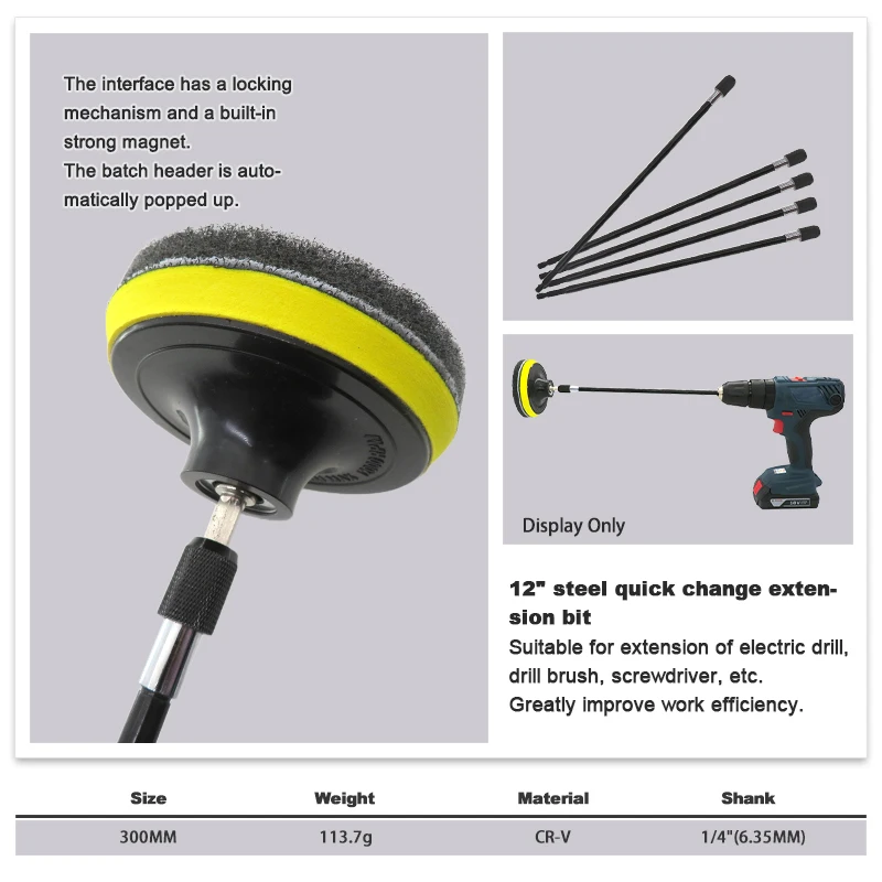 1/4 zoll Quick Release Schraubendreher Bit Halter 300mm Magnetische Hex Schaft Verlängerung Stange Perfekte für Power Fahrer Bohrer schraubendreher – Detail 1