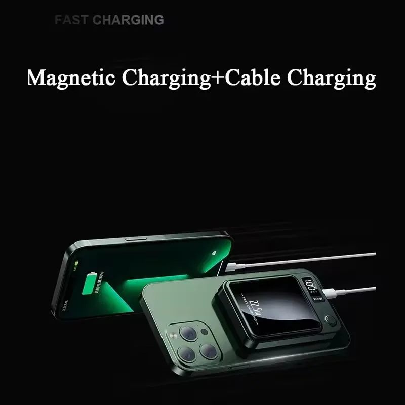 Magsafe Power Bank 20000mah Wireless Portable Charger With Lcd Screen Spare Battery For Iphone Samsung Xiaomi Batterie Externe 4