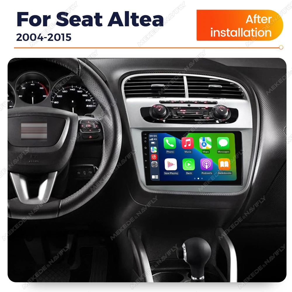 Android 14 Car radio Autoradio For Seat Altea XL Toledo 2004-2015 Multimedia Player GPS Navigation Wireless Carplay Auto WIFI BT