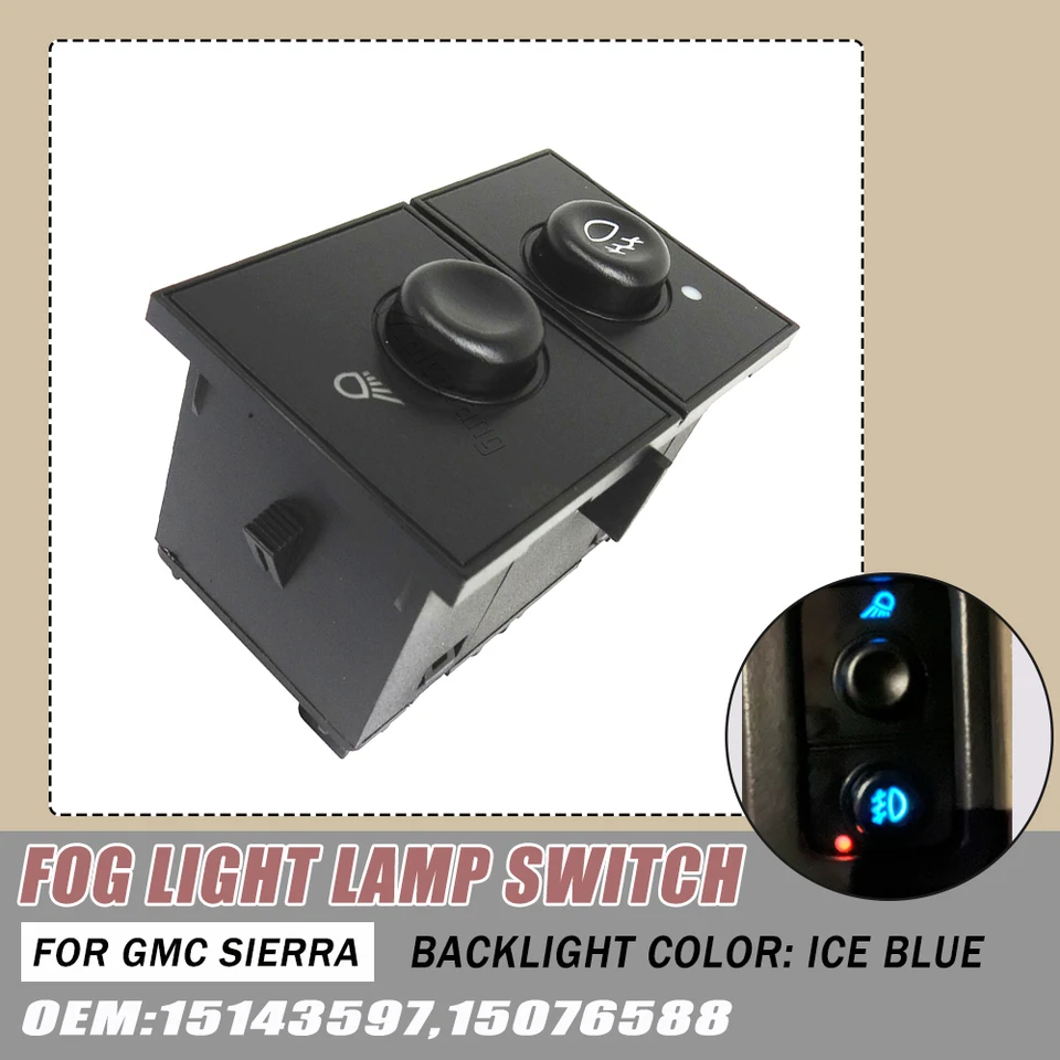 Headlight Switch & Fog Light Switch Button For 03-07 Chevy Silverado GMC Sierra