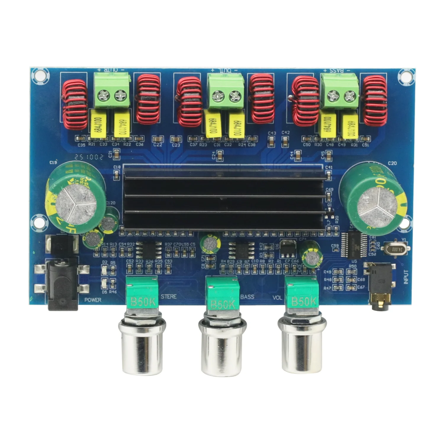 XH-A305 2.1 Channel Bass Subwoofer Bluetooth 5.0 Audio Stereo Digital Power Amplifier Board TPA3116 D2 50Wx2+100W AMP Module audio amplifier audio power amplifier board