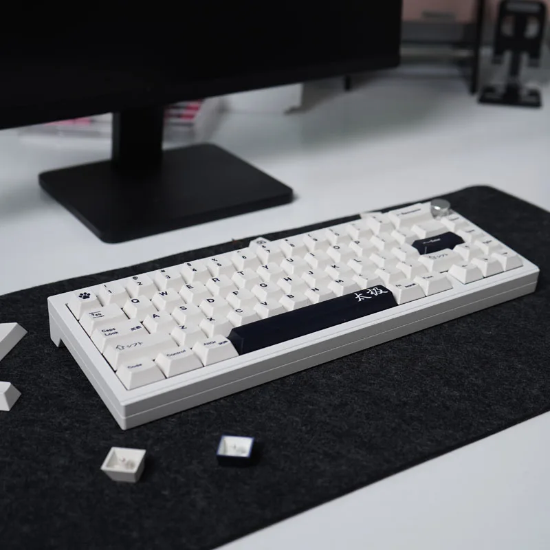 Gmk-minimalista Tai Chi Inglês Pbt Keycaps Adequado para Teclado Mecânico Perfil Cereja 61 144 Key Sublimação Corante - Imagem 5