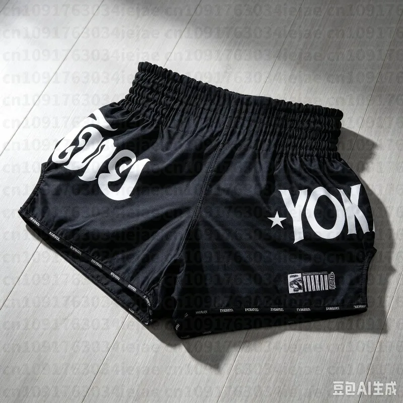 2026 Sommer Muay Thai Shorts Kampfsport Professionelle Herren- und Kinder-Shorts aus Polyesterfaser ohne Stretch