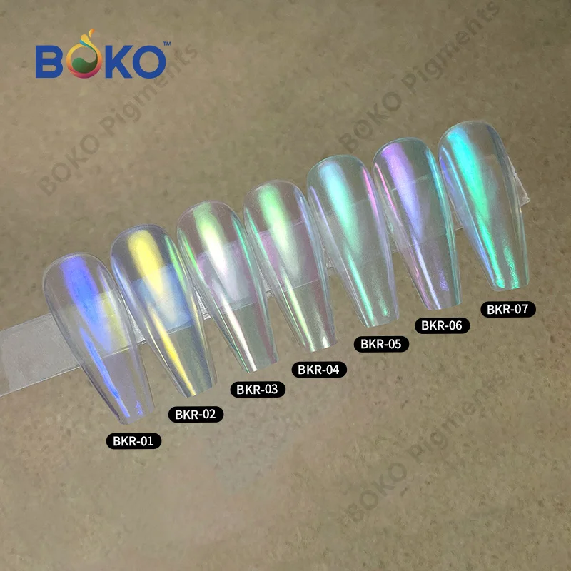 BOKO 1g Aurora Chameleon Powder Nail Chrome Mirror Rubbing Dust Pigment