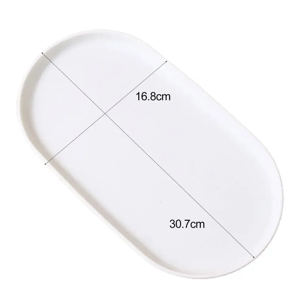 Dessert Tray Stackable Oval Food Serving Tray Free Spit Bone Dish Snack Plate Reusable Smooth Edge Food Plate For Kitchen Dining Dish Dessert Cake Stand