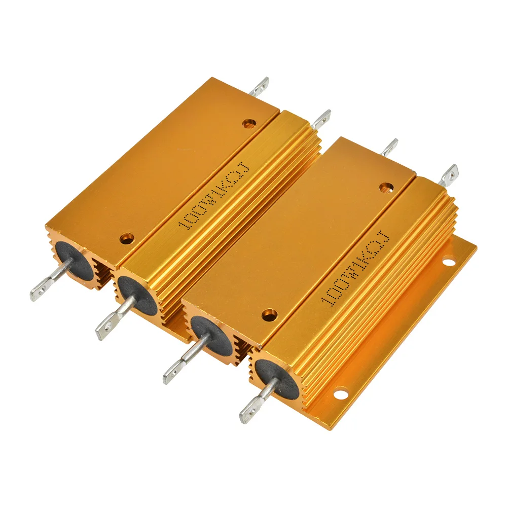 diymore Aluminum Power Metal Shell Case Wirewound Resistor 50W 100W 0.01-100K 0.1R 0.5R 1R 2R 4R 6R 8R 10R 20R 1KΩJ ohm Resistor