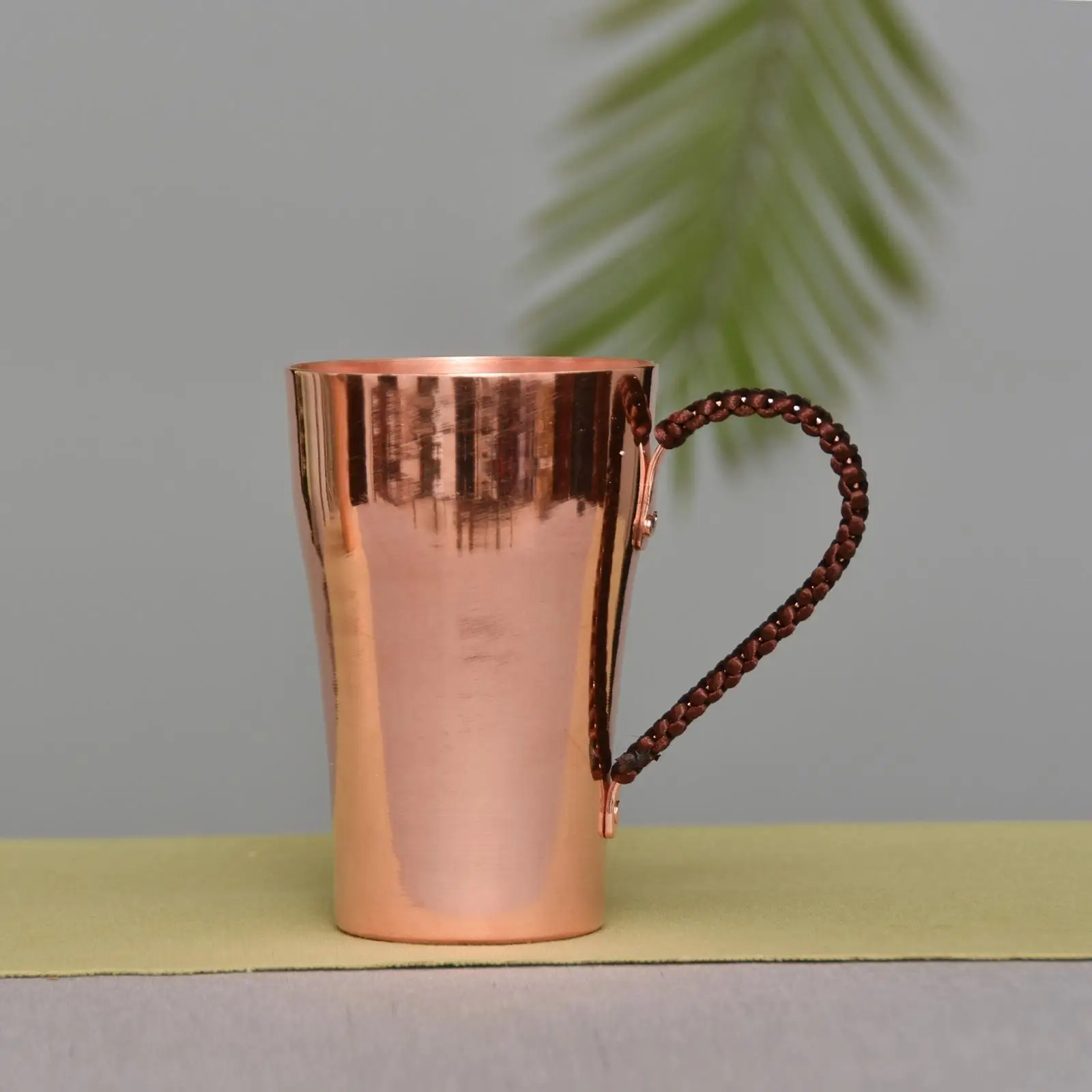 Copper Water Cup 400ml Water Mug Sturdy Portable Teaware Birthday Gifts Moscow Mules Cup for Party Milk Restaurant Cafe Kitchen