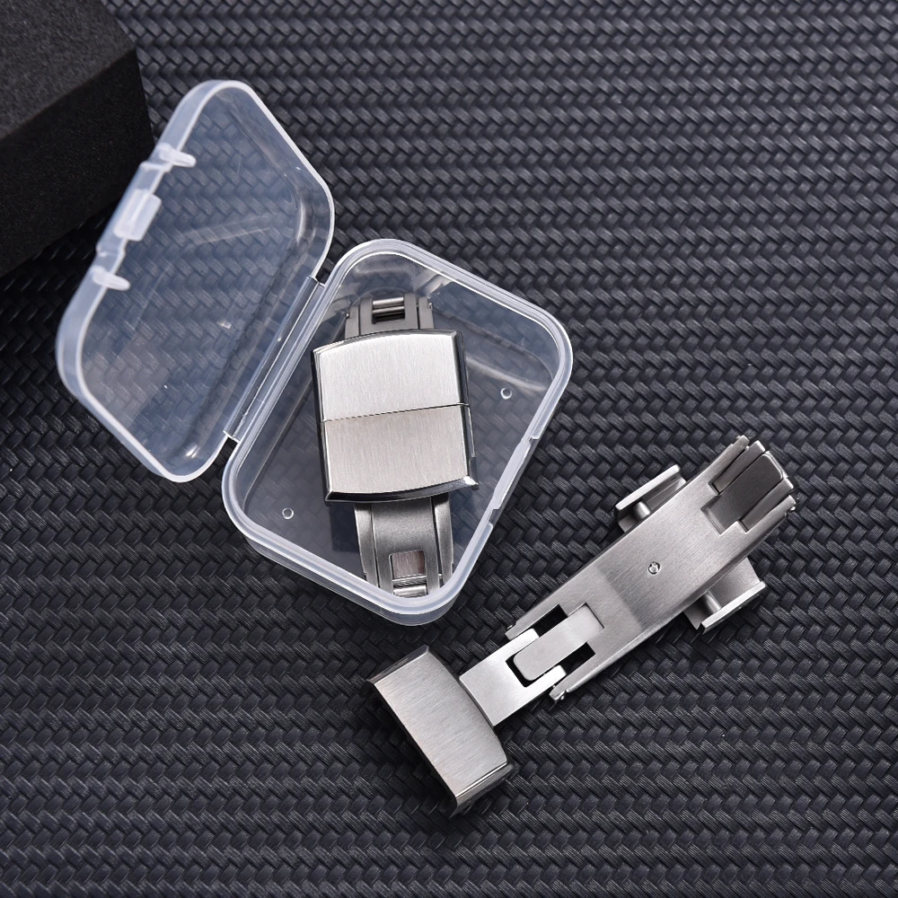 Watch Buckle Clasp Watch Buckle Fold Buckle Double Click Butterfly 16mm 18mm Fast Release Flat-End Universal CTS Strap Fashion Steel Brush Original Buckle
