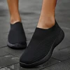 2024 New Fashion Sneakers For Women Casual Shoes Comfortable Soft Sneakers Women Slip On Sock Shoes For Women Ladies Flat Shoes