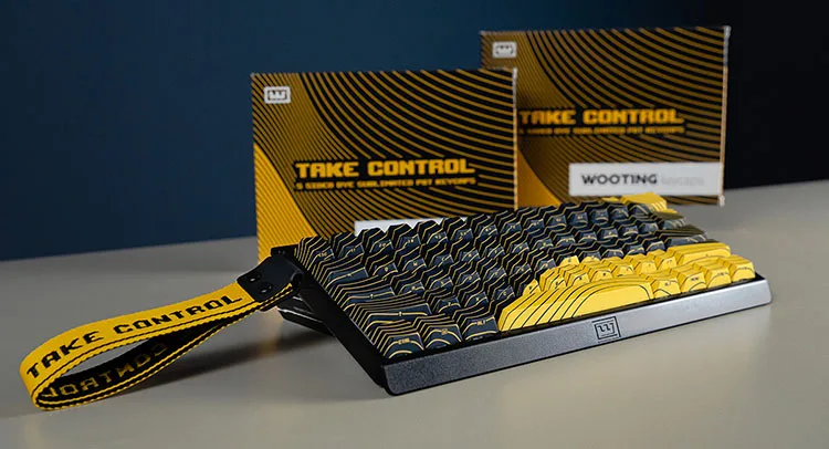 Original wooting 60he gelbe Tasten kappe brandneue und ungeöffnete 
