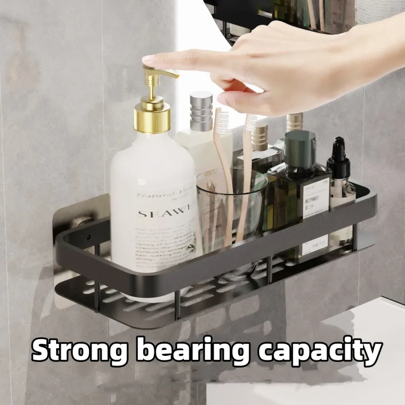 Description Picture 5 of itemBathroom Shelf No Drill Aluminum Alloy Shampoo Storage Rack Wall Mounted Toilet Shower Corner Shelves for Bathroom Accessories