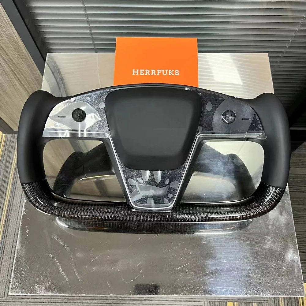 Touch Control Giogo Per Tesla Model S/X Plaid Volante Aggiornamento Modificato Fai Da Te Per Il Modello Y/3 Giogo Volante