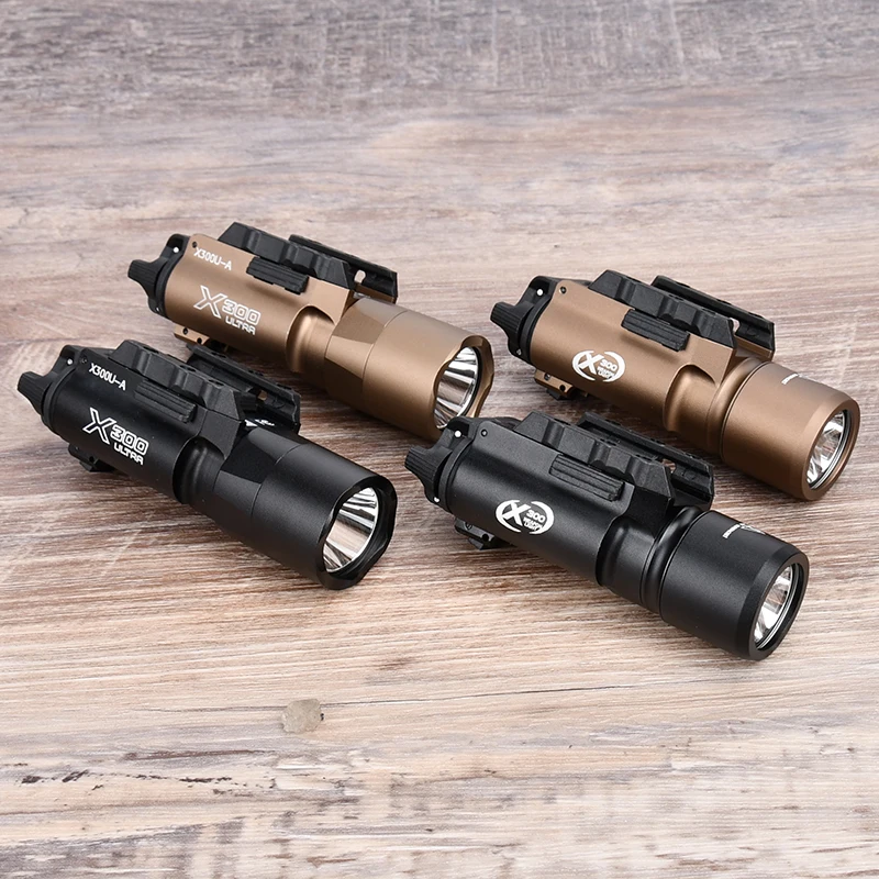 

Tactical SF Surefir X300U X300 Ultra XH35 Metal Pistol Gun Strobe LED Light Fit 20mm Rail Airsoft Weapon Hunting Flashlight