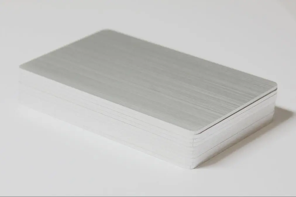 Thickness 1.5mm Anodized Matte Finish Silver Aluminum Metal Business Card For Laser Engraver Engraving