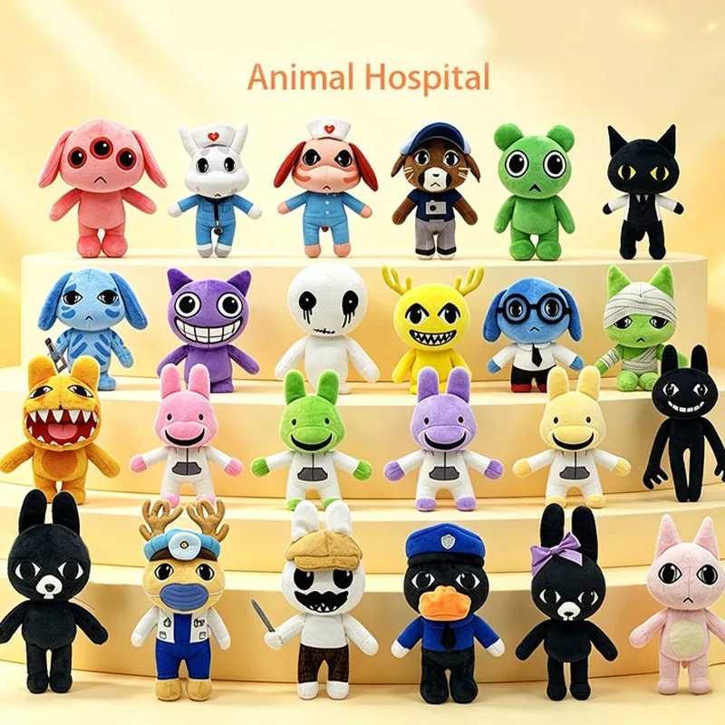 Gioco Horror Animal Hospital Peluche Cane Blu Morbido Pupazzo Cartoon da Collezione