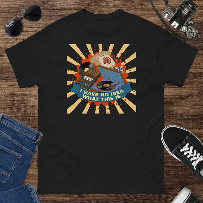 

Я не знаю, что это за хлопковая футболка в винтажном стиле с юмором в стиле ретро 80-х 90-х годов, футболка с графическим изображением музыкальной ленты Gen