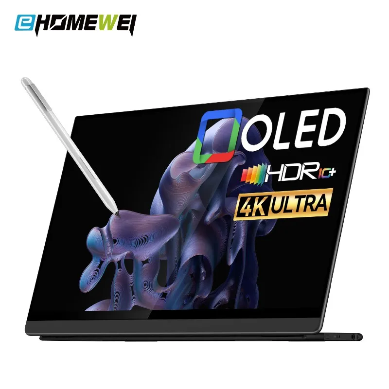 Ehomewei Oled 13.3 "Monitor Portatile O5 Air 4K 60Hz 100% Dci-P3 G-Sensor Touch Monitor Per Pc Portatile Ps5 Xbox