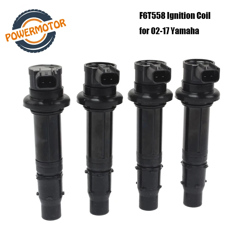 

4PCS New coil fz1 Ignition Coils F6T558 for Yamaha 5PW-82310-00-00 5SL-82310-00-00 YZF R6 600