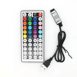 Wireless Bluetooth LED Strip Light Controller with 44 - Key Remote and Dual Outputs (Single head output)