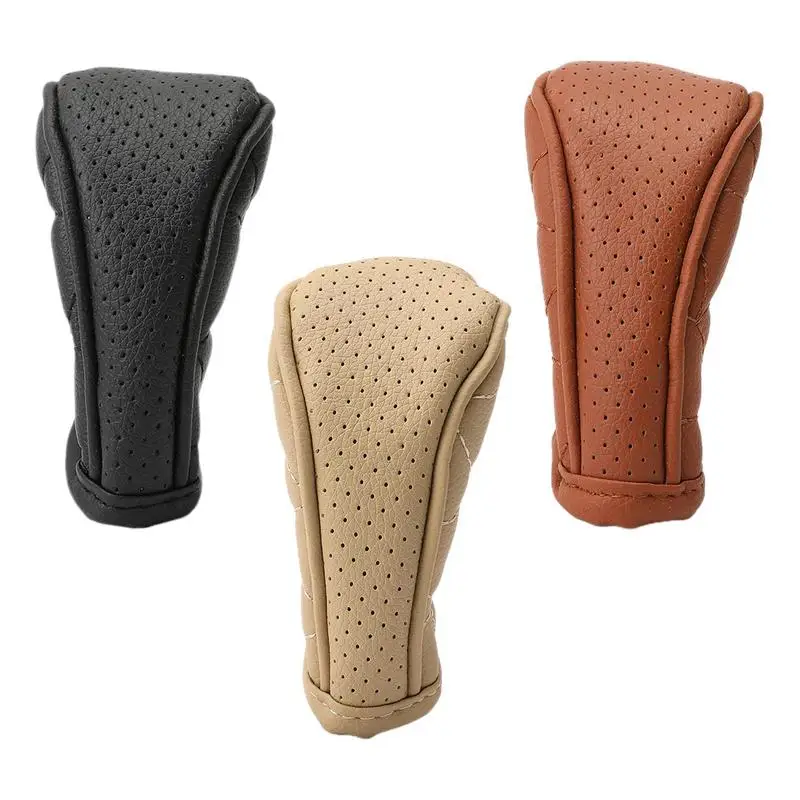 

Car Gear Shift Cover Universal Leather Gear Cover Non Slip Grip Handle Protective Covers Lever Handle Auto Interior Accessories