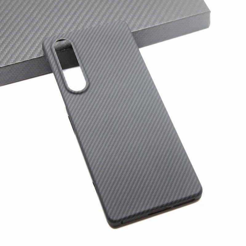 

ZXKE Carbon Fiber Phone Case For SONY Xperia 1V 5th Thin and Light Attributes Fine Lines 600D Aramid Fiber Shell