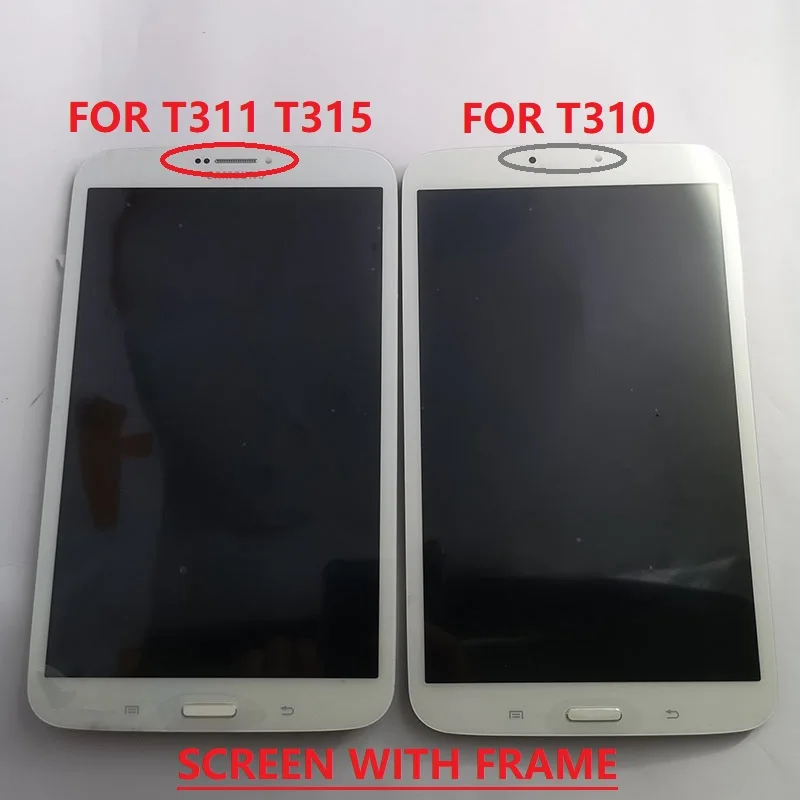 

For Samsung Galaxy Tab3 8.0 SM-T310 T310 T311 T315 LCD Display + Touch Screen Digitizer Assembly with frame