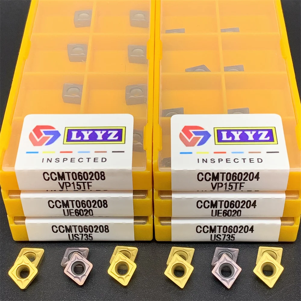 

10PCS CCMT060204 CCMT060208 CCMT09T304 CCMT09T308 CCMT120404 CCMT120408 VP15TF UE6020 US735 CNC lathe tools with carbide inserts