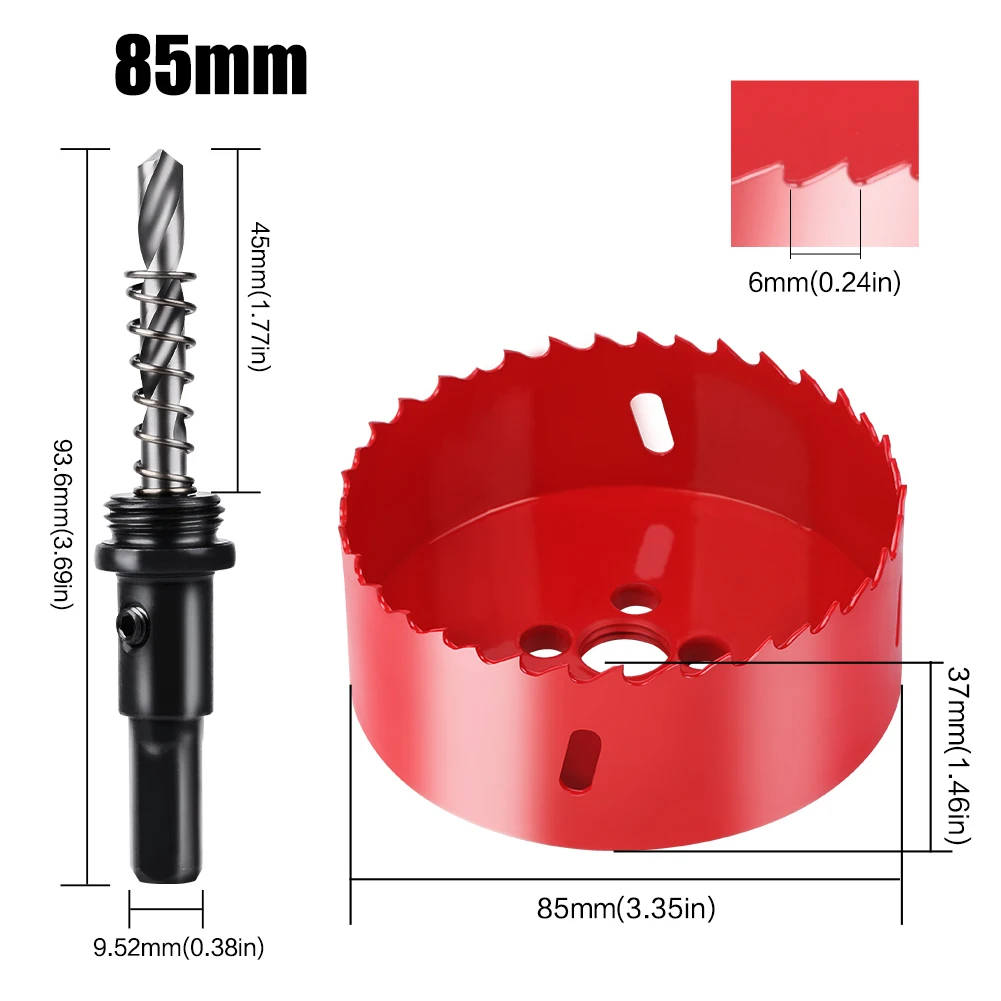 Bi-Metal Hole Saw HSS Drill Bit for Versatile Cutting (15-200mm)