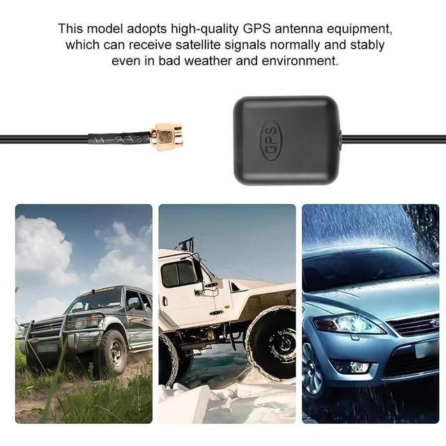 Car GPS Antenna Android Mirror GPS DVR Radar Detector GPS Log Tracker Recording Rear View GPS Navigation Antenna Module 3