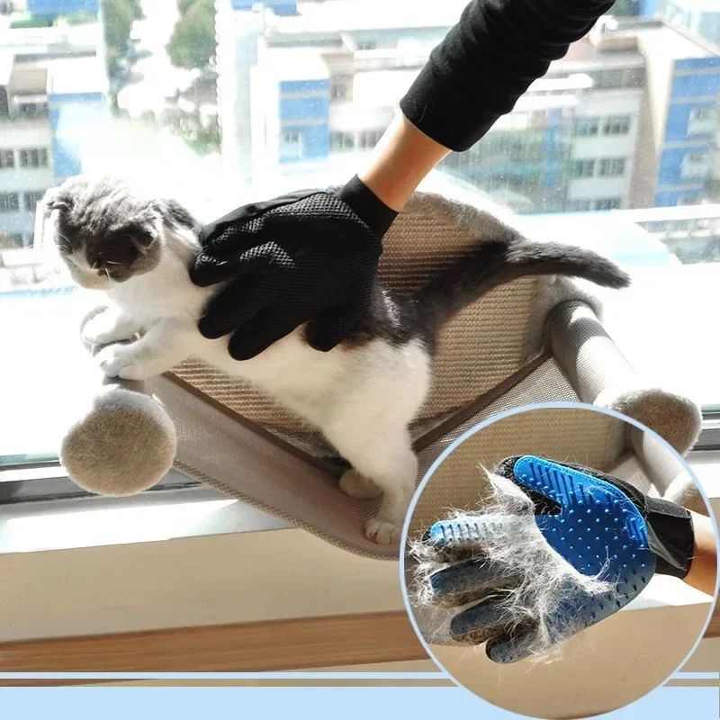Silicone Pet Hair Removal Brush and Hair Removal Gloves Softefficient Pet Grooming Gloves Dog Cat Cleaning Glovess