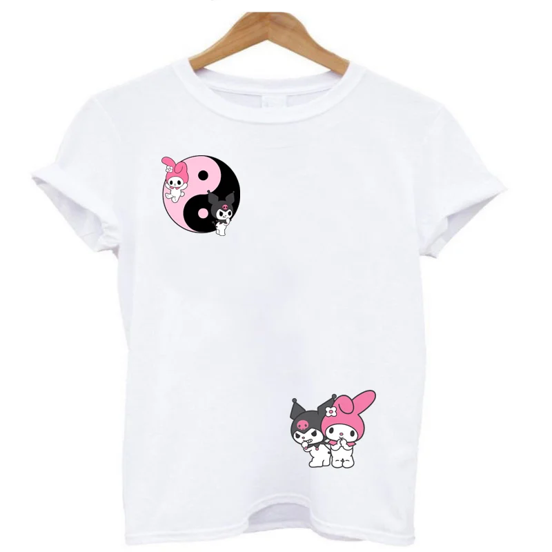 12 개/몫 Kuromi 헬로 키티 귀여운 철 패치 열 열전달 스티커 다림질 응용 프로그램 아동 의류 키즈